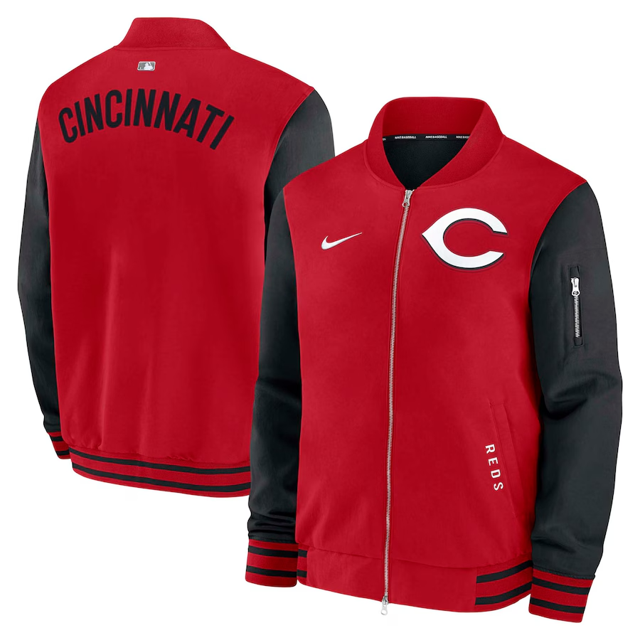 Cincinnati Reds Nike Authentic Collection Dugout Full-Zip Bomber