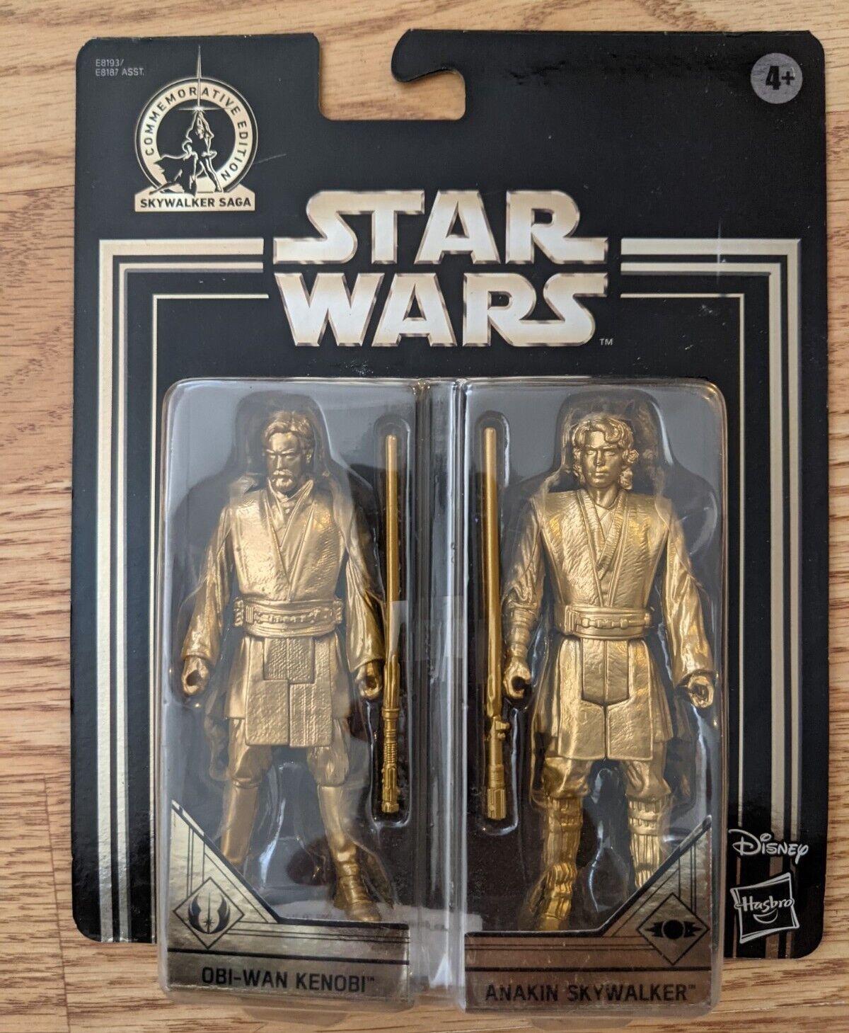 Star Wars Commemorative Edition Gold Obi-Wan Kenobi & Anakin Skywalker Figures