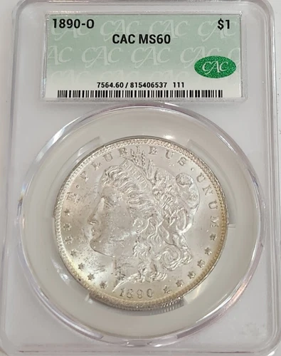 1890-O MS60 Morgan Silver Dollar CACG