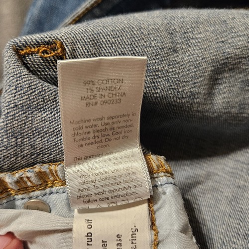 Bullhead Denim Co. Women’s 28 High Rise Skinniest Jeans - Distressed Blue Denim - Picture 4 of 9