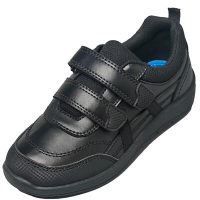 Kinder Jungen Schulschuhe Weite Passform Walking Sneaker Touch Verschluss Sportschuhe