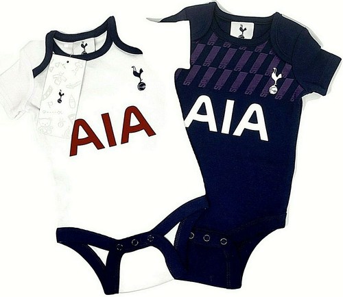 TOTTENHAM HOTSPUR FC SPURS BABIES BODY PRAM SUIT BABY GROW VESTS 2 Pack - 第 4/9 張圖片