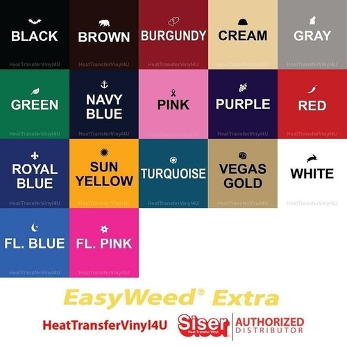 Siser EasyWeed Extra HTV For T-Shirts 15" Rolls Best for Nylon & Leather - Picture 2 of 25