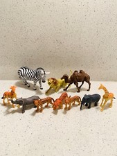 Lot 10 Safari Jungle Zebra Lion Camel Giraffe Elephant Cheetah Tiger Figures