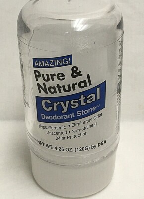 Lot of 2  Stone Pure and Natural Crystal Deodorant Stone, 4.25 Ounce EXP 8/15/29