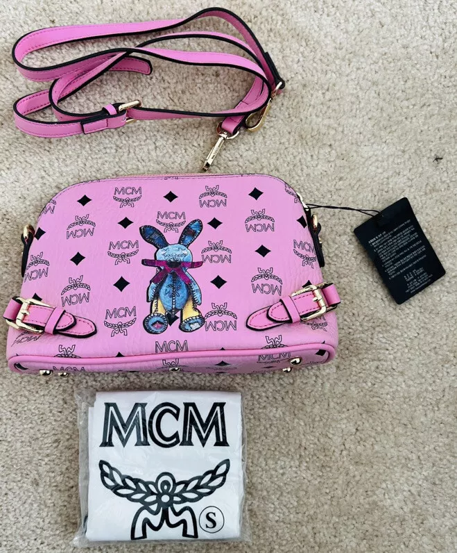 pink mcm crossbody bag