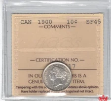 1900 Canada 10 Cents - ICCS EF45 - XMY 817
