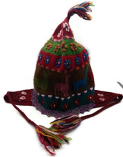 Handmade Alpaca Wool Chullo - Traditional Andean Hat for Cold Weather with Alpac