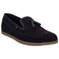Mens Farah Daze Shoes In Navy-perforated Hole Design-stitching Detail Around Mens Farah Daze Shoes In Navy-perforated Hole Design-stitching Detail Around