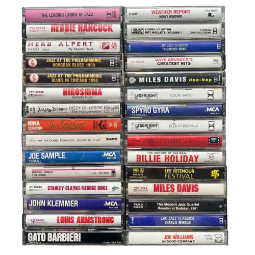 Lote de 30 cintas de casete JAZZ: RARO Miles Davis Thelonious Monk Nina Simone Mingus - Imagen 1 de 3