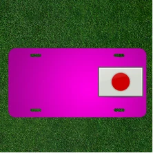 Custom Personalized Car License Plate With Add Names To Flag Icons Japan