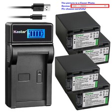 Kastar Battery LCD Charger for Sony NP-FV100 Sony FDR-AX33 FDR-AX53 NEX-VG10