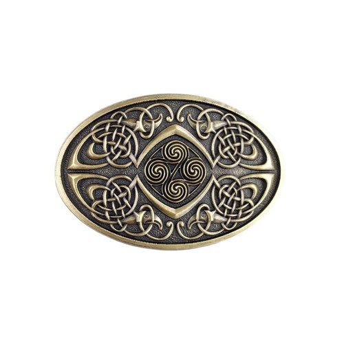 Vintage Bronze Plated Celtic Legend Phoenix Oval Belt Buckle Boucle de ceinture - Picture 6 of 6