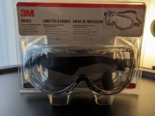 3M Goggles Chemical Splash/Impact Resistant Indirect Ventilation - Picture 3 of 3