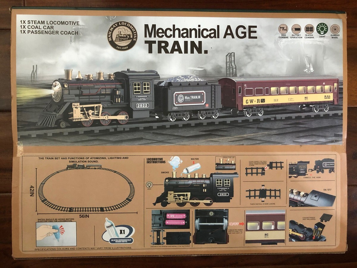 Aotipol Mechanical Age Train Set Light-up, Sound and Smoke - Open