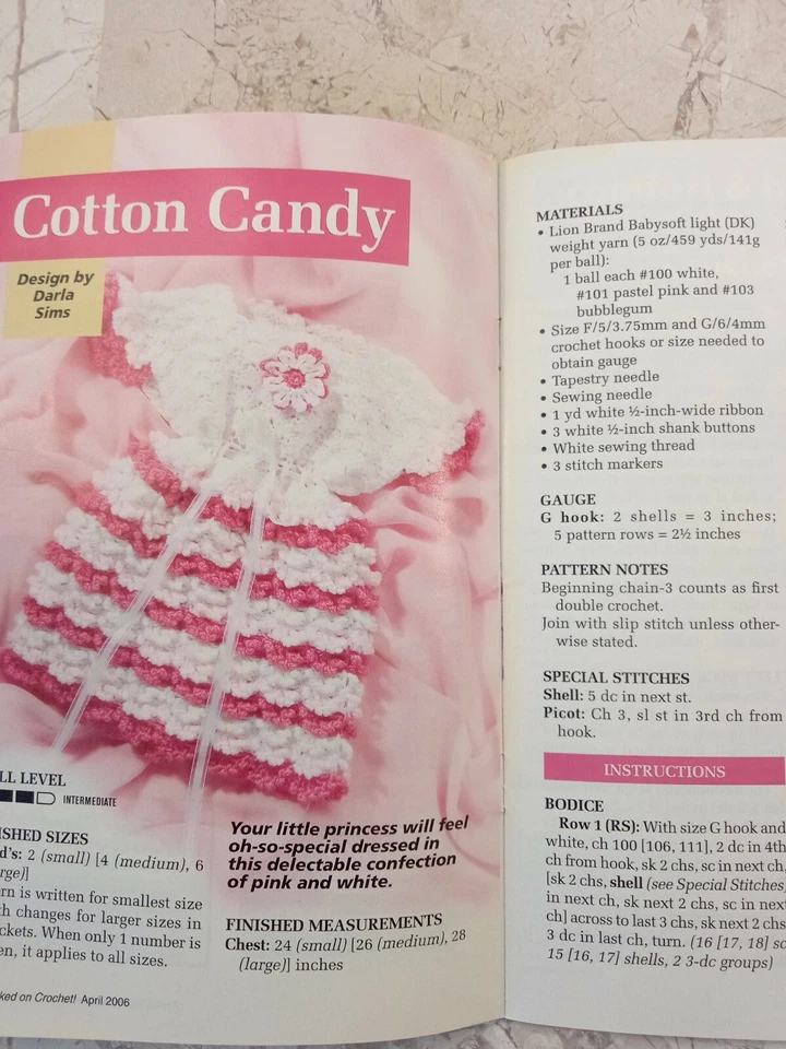 Hooked on Crochet Magazine VTG April 2006 #116 Easter Bunny Basket Plush Purse - Image 4 of 4