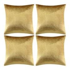 Decorative Throw Pillow Covers 20 x 20 Gold Sofa Pillow Covers Velvet Set of ...