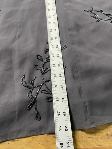Alyce Designs VTG Women’s 8 Dress Maxi Gown Formal Beaded Floral Gray Prom Mesh - Picture 3 of 9