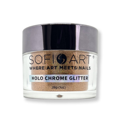 Sofi-Art Holographic Chrome Nail Glitter - Holo Orange #GLS016 - 1 oz