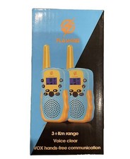 Kids Walkie Talkies T-388 Blue and Yellow 2 piece set 3 km Range Boy Gift