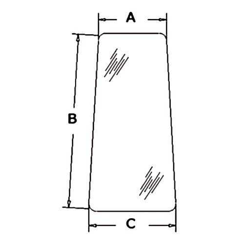 Cab Glass Door Rear Right Hand fits Case 580SK 580 Super L 580K 580L