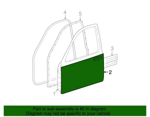 Panel exterior izquierdo puerta coche urbano original Ford Lincoln 2003-2011 4W1Z-5420201-AA Foto 2 de 2