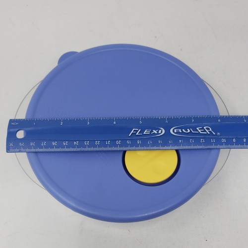 Tupperware Rock N Serve Vent Clear 4521 Blue Lid 3702 Divided Microwavable 2.25C - Picture 12 of 13