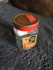 Vintage Coffee Cafe Brew Old Taster?s Choice Coffee Glass Jar. 8 Oz.  Red Label.