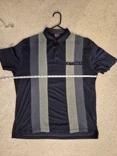 Gabicci Collezione True Heritage Blue Panel Stripe Polo Shirt XL Mens