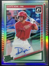 Dante Nori 2025 Donruss Optic Silver Holo Prizm Auto #190 Philadelphia Phillies