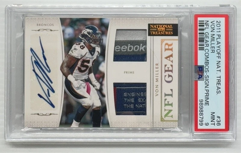 Von Miller Playoff National Treasures NFL Gear Combos #36 Signature Prime