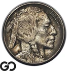 1917 Buffalo Nickel Philadelphia Mint Sharp Strike Attractive Toning, Choice AU+