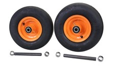 Set Of 2 13x6.50-6 4 Ply Smooth With 6x4.5 Cats Eye Gold Wheel Assembly