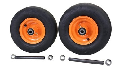 (Set of 2) 13x6.50-6 4 Ply Smooth with 6x4.5 Cats Eye Gold Wheel Assembly