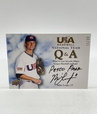 2008 Upper Deck USA Baseball National Team Q & A Mike Leake /20 Auto