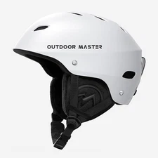 OutdoorMaster Kelvin Ski Snowboard Helmet | Men, Women, Youth | White | Medium
