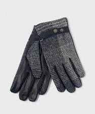 Galise One Fres Hat Men's Leather and Wool Gloves, Grey Inlay GUULW.GRI