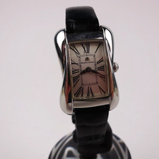 Maurice Lacroix Divina DV5011 Watch Quartz Silver Dial Black Leather Strap