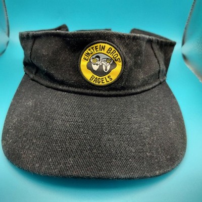 Einstein Bros Bagels Visor Adjustable Black Embroidered Logo Hat