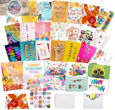 32 PCS Happy Birthday Cards Bulk with Envelopes, 4X6 Assorted Birthday Cards