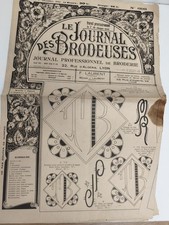 Alte Zeitung Stickerei Le Journal des Brodeuses 1952 Lyon Blumenmuster