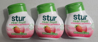 Pack of 3X Stur STRAWBERRY WATERMELON Liquid Water Enhancer, 1.62oz | Real Fruit