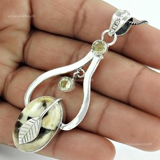 Solid Sterling Silver Oval Crystal Handcrafted Birthday Sister Pendant Jewelry