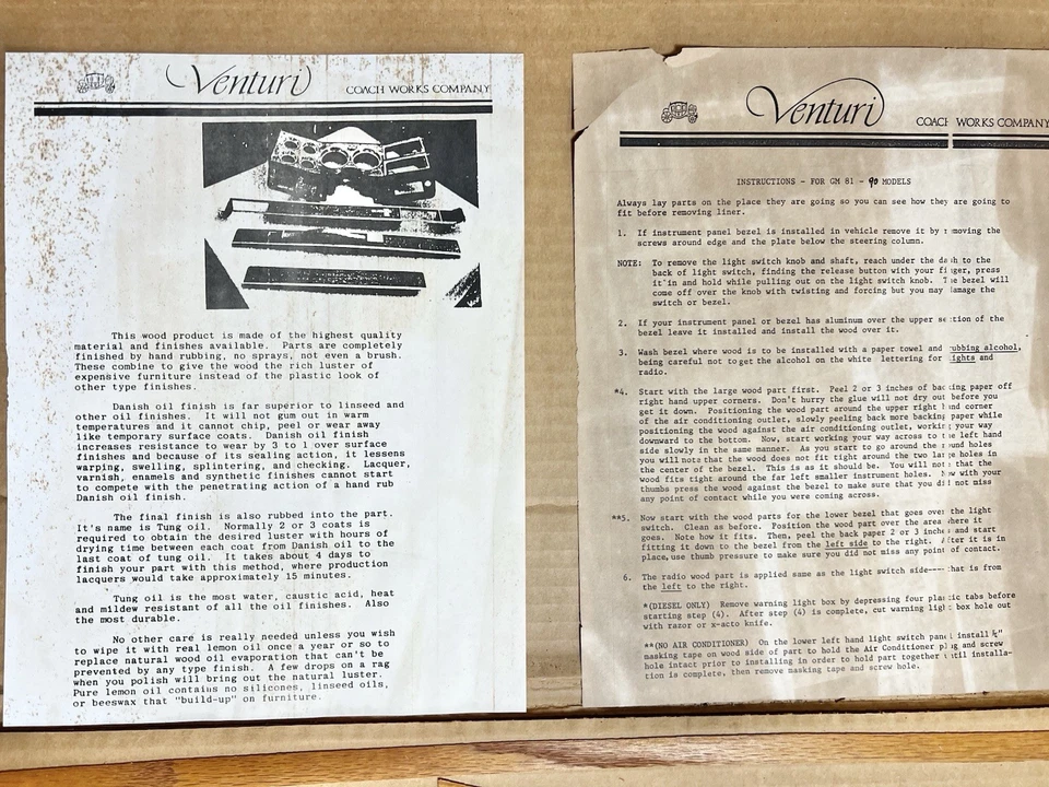 Kit de cubierta de decoración de tablero interior de grano de madera Ventura Chevy Truck Suburban 88-91 Foto 3 de 4