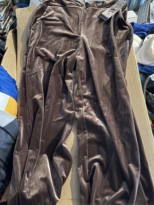 NEW-WITH-TAGS SOFIA (VERGARA) JEANS VELVET WIDELEG TROUSERS FRENCH ROAST SIZE 12