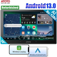 ATOTO X10 10.1" Touchscreen Car Stereo Digital Media Receiver Android 13 8G+128G