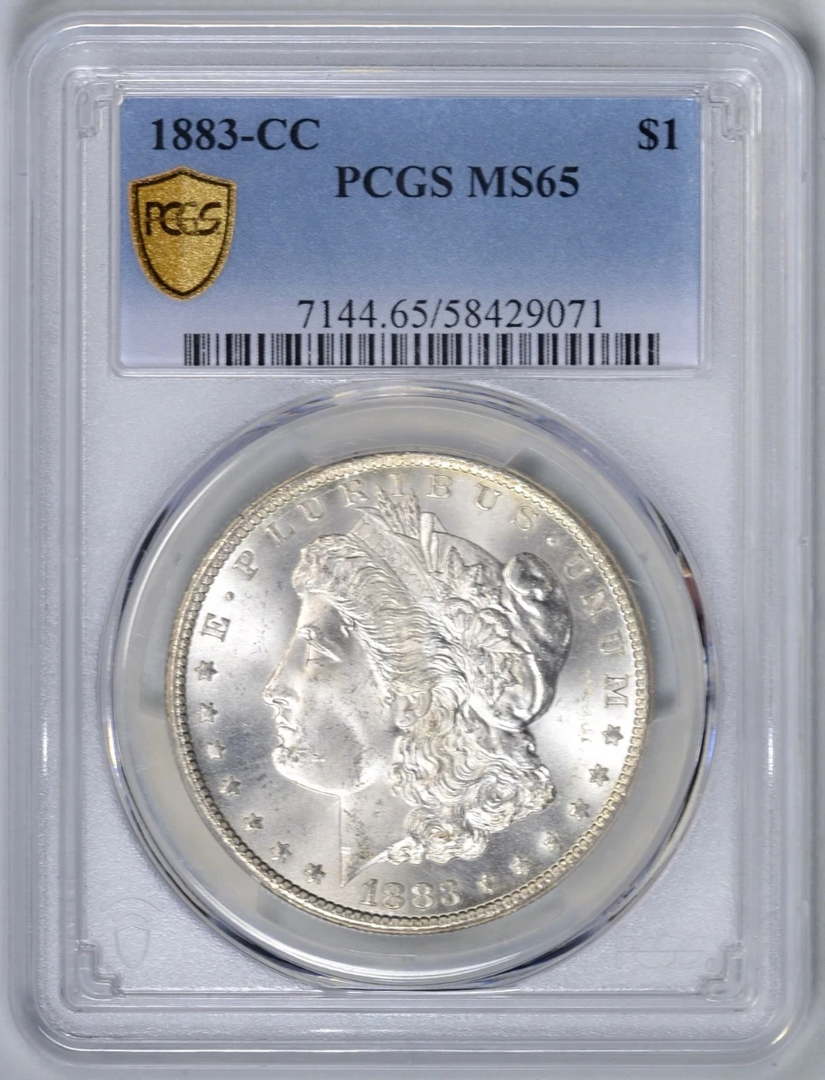 1883 MS65 モーガン Uncirculated MS 65 Graded 1883 Year Morgan US Dollars (1878-1921