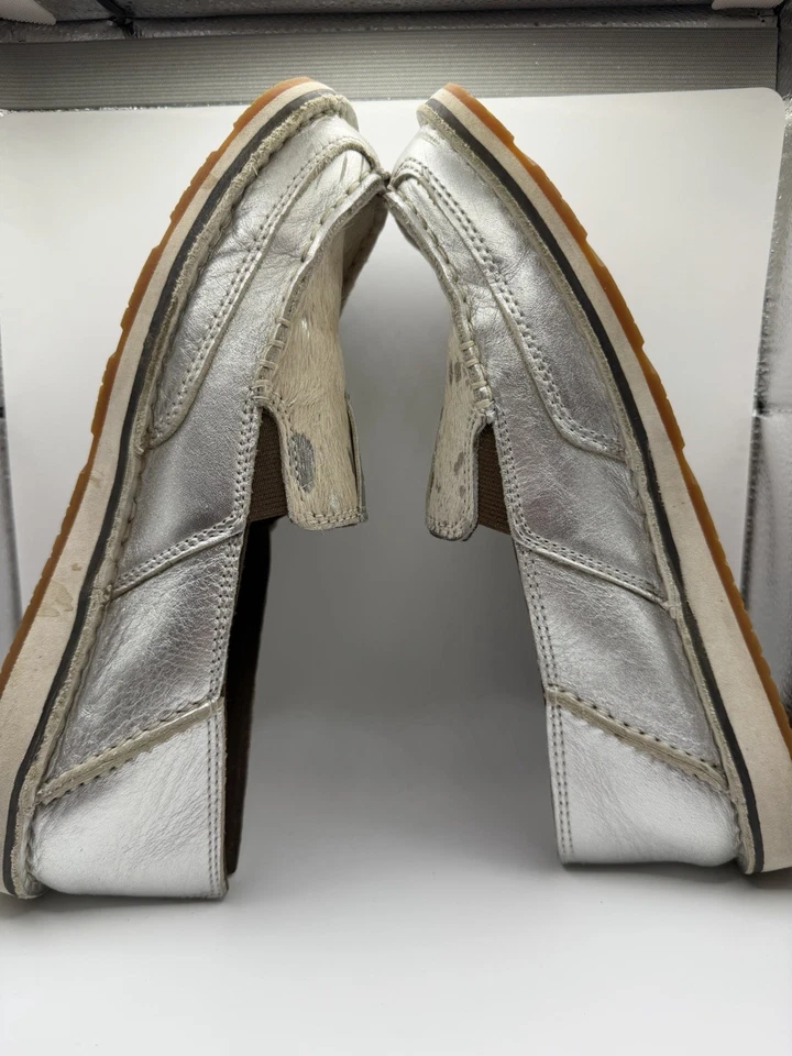 Womens Ariat Cruiser Leather Silver Calf Hair Comfort Casual Loafers Shoes 7.5B - Image 4 of 4