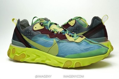 NIKE REACT ELEMENT 87 USED SIZE 15 LAKESIDE ELECTRIC YELLOW BQ2718 400