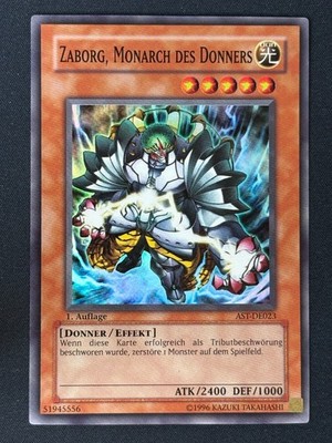 Zaborg, Monarch Des Donners AST-DE023 Super Rare Deutsch VG Yugioh
